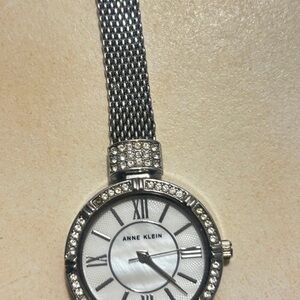 Anne Klein Silver and Black Women's Watch